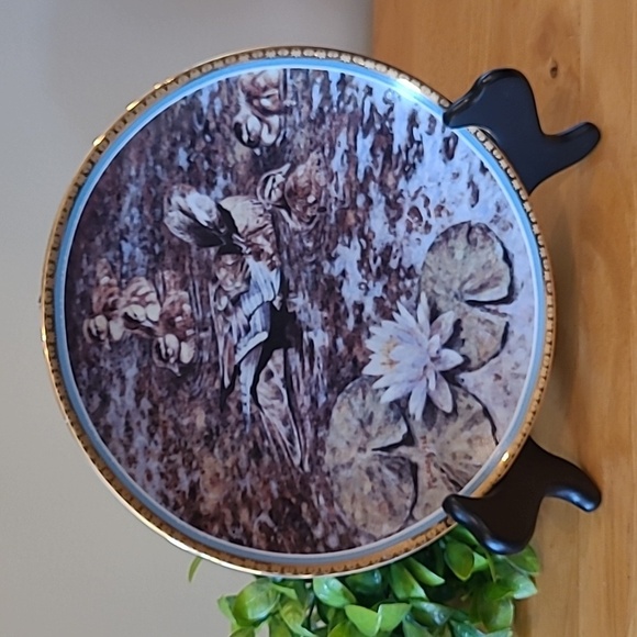 DUCKS UNLIMITED CANADA 50th Anniversary 'Wood Ducks and Water Lilies' 1987 Plate - Picture 1 of 15